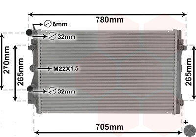 VW Polo ibiza Radiateur 1.4 tsi 6R0121253R 6R0121253H G D