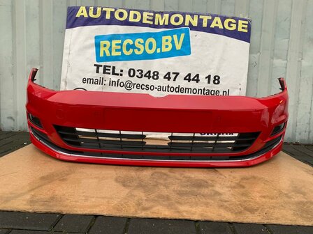 VW Golf 7 Voorbumper 4X pdc ACC Tornado Red Rood LY3D t5 b88