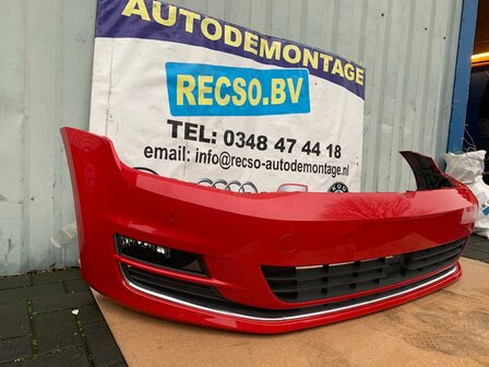 VW Golf 7 Voorbumper 4X pdc ACC Tornado Red Rood LY3D t5 b88