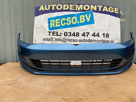 VW Golf 7 Voorbumper KLS Pacific Blue Blauw LA5J