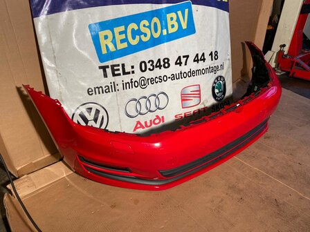 Golf 7 Voorbumper 4X pdc KLS Tornado Rood LY3D T123