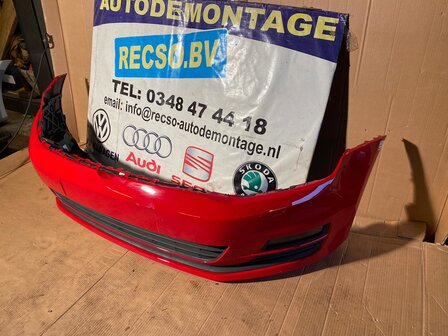 Golf 7 Voorbumper 4X pdc KLS Tornado Rood LY3D T123