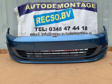 VW Golf 7 Voorbumper bumper 4x pdc Pacific Blue LA5J P69