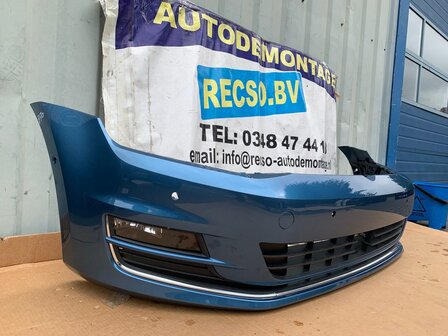 VW Golf 7 Voorbumper acc bumper 6x pdc Pacific Blue LA5J P70