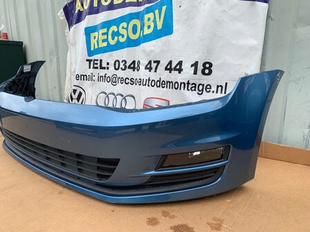 VW Golf 7 Voorbumper bumper Pacific Blue blauw LA5J P72