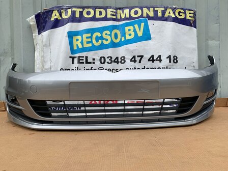 VW Golf 7 Voorbumper bumper LB7W Tungsten Silver P82