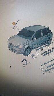 VW Polo 6R 6C Regengoot Rechts 6R0854328A