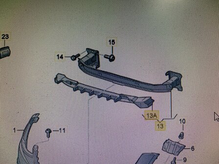 Seat ibiza 6F 2017+ Bumperbalk Voor nieuw orgineel 6F0807109G