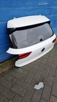 VW Golf 8 Achterklep LC9A Pure White Privacy glas