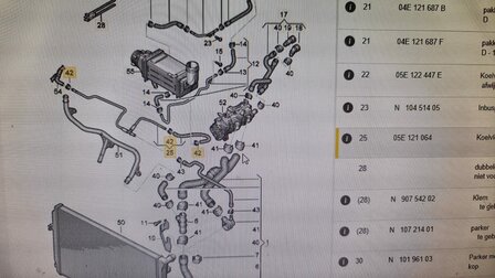 VW  Koelvloeistof slang 05e121064