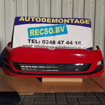 VW Golf 7 Voorbumper bumper Rood met LY3D