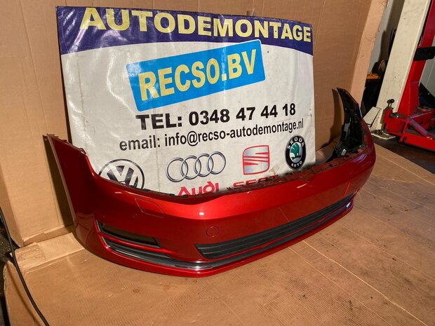 VW Golf 7 Voorbumper 4X pdc Bordeaux Red LC3Y T121