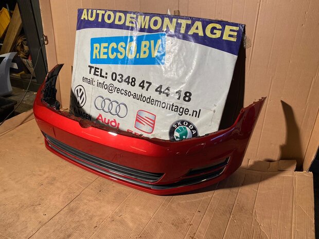 VW Golf 7 Voorbumper 4X pdc Bordeaux Red LC3Y T121