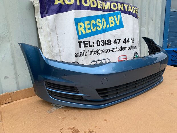 VW Golf 7 Voorbumper bumper 4x pdc Pacific Blue LA5J P69