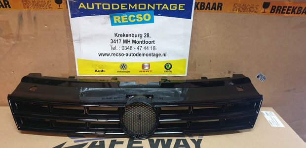 VW polo 6R 6C R-line Grill Hoogglans zwart Orgineel 