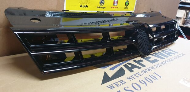 VW polo 6R 6C R-line Grill Hoogglans zwart Orgineel 