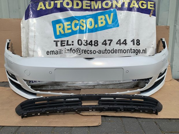 VW Golf 7 Voorbumper 4X PDC KLS ACC Oryx White LOK1 T122