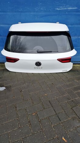 VW Golf 8 Achterklep LC9A Pure White Privacy glas