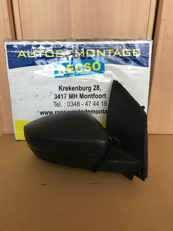 VW Polo 6R buitenspiegel rechts handmatig plastic zwart