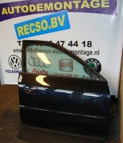 Audi A3 8L 2003 portier deur rechts voor 5-deurs zwart kaal